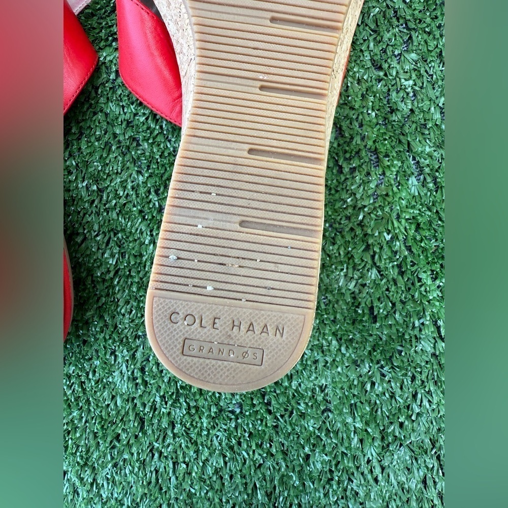 Cole Haan Red Women's Briella Grand II Wedge Slide Sandal Size 8.5B - Picture 8 of 8